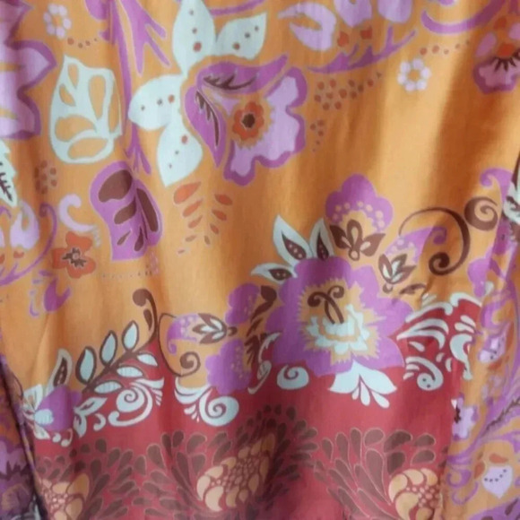 Alexis Beax Blouson-sleeve Printed Crepe Blouse In Orange Blossom L - Picture 12 of 16